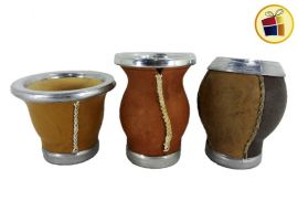 MATE CALABAZA  BOCON CUERO TIENTO CON PIE AZ MATES  (0014/888923)