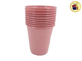 (P.R.G.C1.C2.F.B.RCIA)VASO GASEOSA ROSA 180 CC X10 (6381/46381) PLASTICO SAN ANDRES 