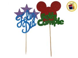 PORTA TORTA GOMA EVA FELIZ CUMPLE Y FELIZ DIA (22222) ASB PRODUCTOS 