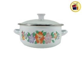 "P.R" CACEROLA ENLOZADA 18CM TAPA VIDRIO O ENLOZADA LABANIM (566988/113-08077)