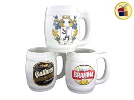 "P.R"JARRO CHOPP TABLITA CERAMICA 13CM CON LOGO MES (124/337062)