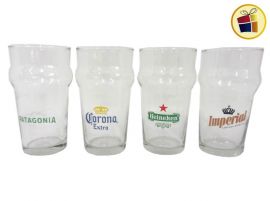 "P.ST"VASO  VIDRIO BRUSELAS CERVECERO CON LOGO MES (981/497075)