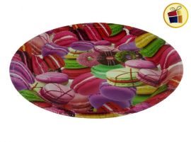 BANDEJA REDONDA PLASTICA ESTAMPADA 36 CM POKA (NS249757/497571)