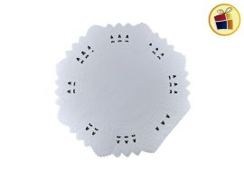 BLONDA 24CM X5 REDONDA BORDADA BLANCA (22871) COMERCIAL DAVIES 