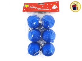 "P.C1.C2"GLOBO N° 5 X6 AZUL CON BRILLO NAVIDEÑO FLUSS (BX-0028/700282)