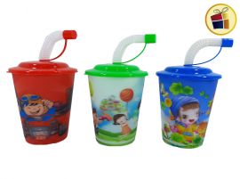 VASO PLASTICO 3D CON SORBETE CHICO 9CM (920288/D80467/9803)