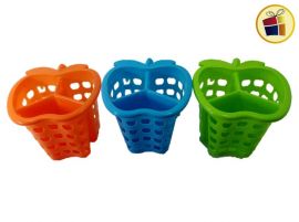 ESCURRIDOR DE CUBIERTOS  PLASTICO CALADO FORMA MANZANA 3 DIVISIONES ALEX (606652/3416)