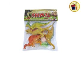 N22 DINOSAURIOS X4 + HUEVO BOLSA FLUSS (3343/313166)