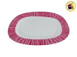 BANDEJA DE MELAMINA DECORADA OVAL 30X25CM ((CH)) (848134/L226-17A-6R/34100)