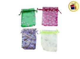 BOLSA DE TUL CHICA COLOR DECORADA 9X12CM (146726)