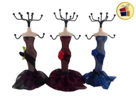 (OFERTA FINAL) PORTA BIJOU CHICO VESTIDO TUL CON BRILLO Y FLOR CH (611731)