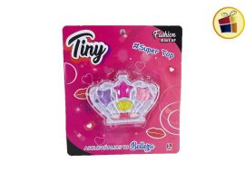 "O.F"N22 SET COSMETICA TINY  ACRILICA CORONA Y MARIPOSA 8CM BLISTER SEBIGUS (3010/209068)