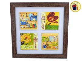 CUADRO PLASTICO SIMIL MADERA DECORADO 32CM IDEAS (RJ1382/147234)