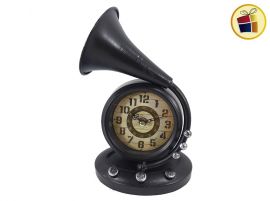 RELOJ METAL VINTAGE TROMPETA 26CM IDEAS (CF12359/147616)