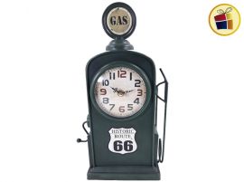 RELOJ METAL VINTAGE SURTIDOR GASOLINA 36CM COLORES SURTIDOS IDEAS (CF12366/147678)