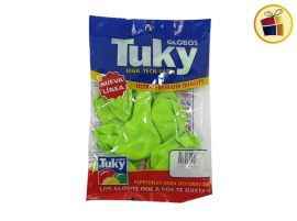 (P.VA.)GLOBO TUKY VERDE CLARO 12" X25UND (010363/80054/40059) DERPOL TUKY