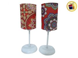 "P.C1.C2."VELADOR MINI BASE METAL PANTALLA  CILINDRICA ESTAMPADA MAGNINO (302499)