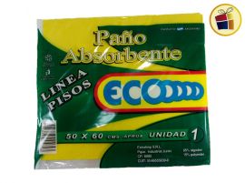 PAÑO ABSORBENTE GRANDE AMARILLO 50 X 60 ECOOOO (004643)