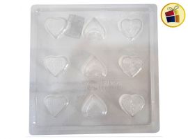 MOLDE PLACA BOMBONES CORAZONCITO X1 (00B105/88483) TRIGGER PACK