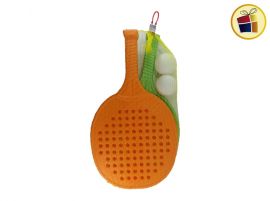 NEW21 RAQUETA X 2 CON 2 PELOTAS EN RED 42 CM (025957)