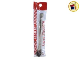 BOMBILLA METAL BRONCE NIQUELADO CURVA PICO LORO SEBILLE 20 CM (00460/841139)  