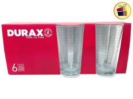 "P.R"VASO DE VIDRIO COBRA PACK  X6 DURAX (D165/411131)