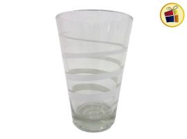 VASO DE VIDRIO TANGO ESPIRAL  BLANCO 400CC DURAX (411216)