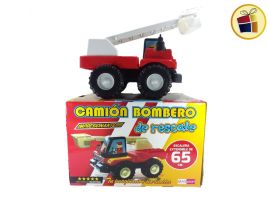 NEW CAMION BOMBERO 40CM CON ESCALERA EXTENSIBLE EN CAJA MAX PLAST (15089/961519)