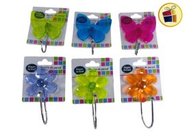 PERCHERO GANCHO X1 ACRILICO COLOR FLOR/MARIPOSA/FORMAS HOGAR ACTUAL (142130/421313/21306)