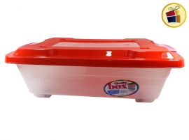 ORGANIZADOR RECTANGULAR CON TAPA Y RUEDAS 36LTS CHICO 60X42X18 CM DIF (452/040616)