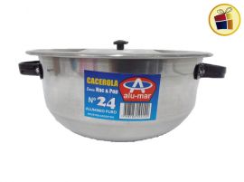 "P C1.C2.R"CACEROLA N°24 ALUMINIO ECO ASA CHAROL ALUMAR (100142/10304)