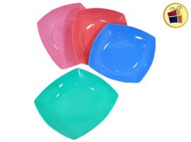 PLATO PLASTICO CUADRADO HONDO 20X20 PLASTICOS POO (141/621253)