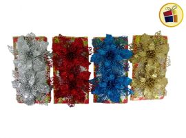 ADORNO FLORES NAVIDEÑAS BRILLO X2 (AY008-070029)