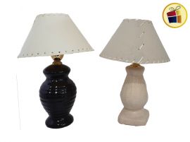 VELADOR  CERAMICA ESMALTADO CON PANTALLA  RM (439243)