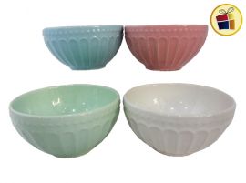 BOWL CEREALERO CERAMICA TALLADO COLORES 500CC LABANIM (113-11111/004377)