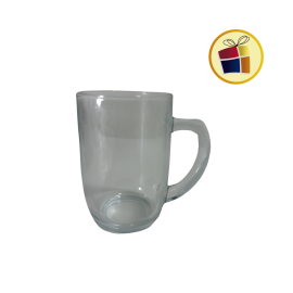 JARRO MUGG DE VIDRIO LISO X1 12CM (004675/JK-603)