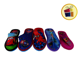 (30%)PANTUFLA INFANTIL SIMPLE ESTAMPADA (96182/601-1)