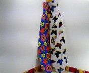 (P.C1.C2.)CORBATA GRANDE PLASTICA X1 ESTAMPADA/FLUOR (FJ2550/91568) IBIZA