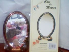 ESPEJO DOBLE OVAL PLASTICO 13X18CM (853646)