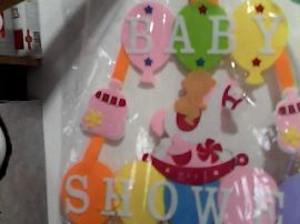 (DES 30)POSTER FIELTRO GLOBO BABY SHOWER CH (258-17-4/41235)