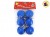 GLOBO N°4 X6 AZUL CON BRILLO NAVIDEÑO FLUSS (BX-0024/700244)