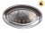 (30/20%) BANDEJA DE ACERO OVAL CIRCULOS 32X20CM (054965/DL0118)