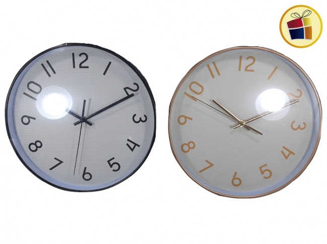 RELOJ REDONDO PARED COLOR BRONCE 29CM POKA (CA4966/049664)