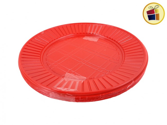 (P.G.R.C1.C2.F.B.RCIA)PLATO 17 ROJO X10 CHICO (22043) PLASTICO SAN ANDRES