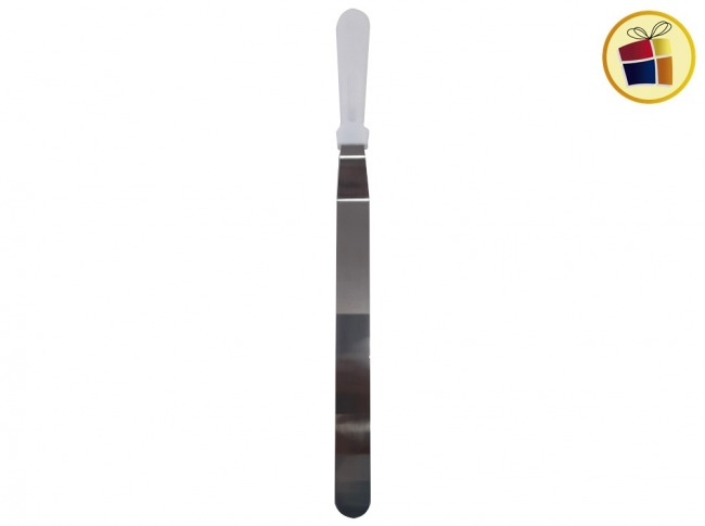 ESPATULA ACERO INOX. REPOSTERA HOJA FINA CON ANGULO 42CM BENABI (20100/201007)