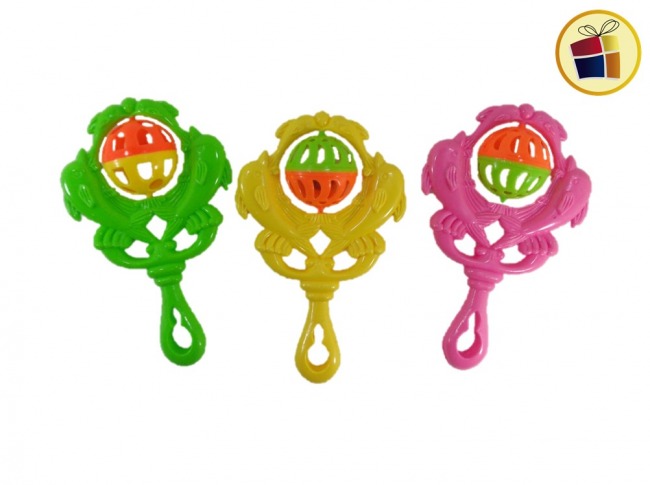 SONAJERO PELOTA CON DELFIN EN  BOLSA 19CM FLUSS (2003/855838/385583)