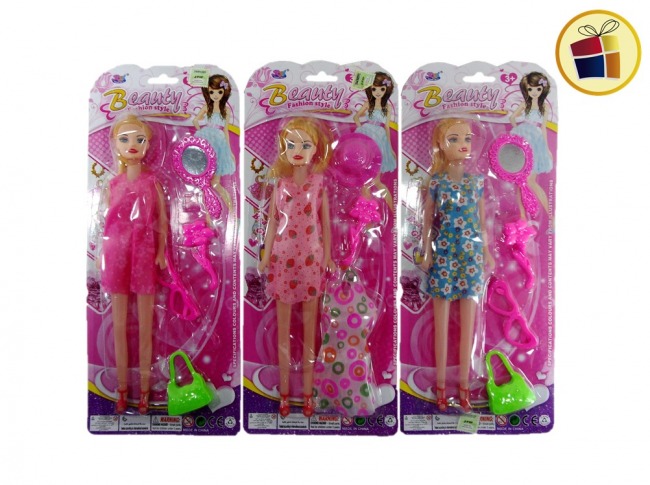 NEW MUÑECA FLACA CON CARTERA + ANTEOJOS+ ESPEJO EN BLISTER 27CM APROX. ATHAND (202297/8808C-66)