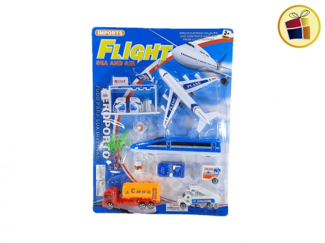 "O.F"N23 SET AEROPUERTO X10 PCS 29X39CM EN BLISTER FLUSS (392-1/100158)