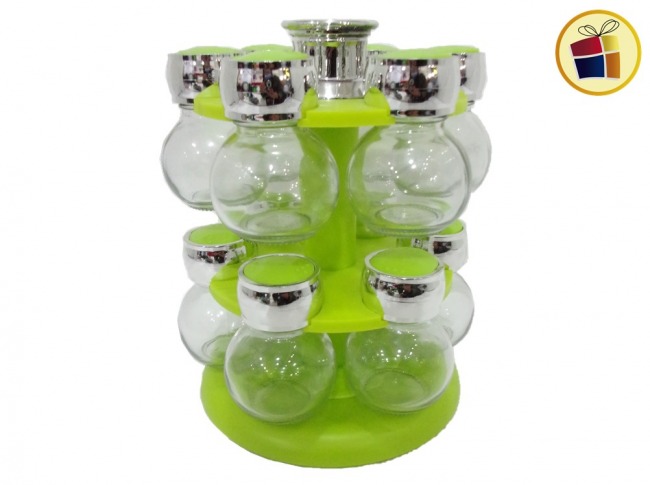 SET ESPECIEROS VIDRIO X12 COLORES GIRATORIO LABANIM (38620/810180)