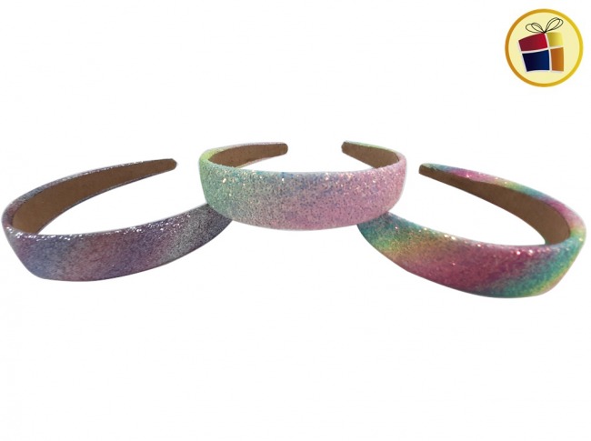 VINCHA RIGIDA GLITTER COLORES (41577)